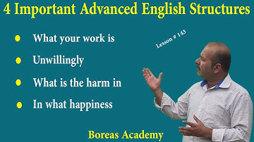 4 Important advanced English structures | important English structures | By Ameer Ali Hunzai
