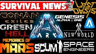 ARK UPDATES Issues! Memories Of Mars Console! Green Hell! Scum - Conan Updates! New World News!