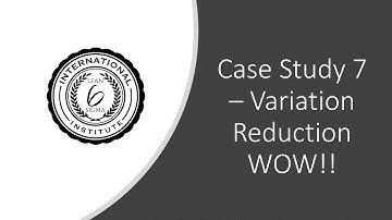 Six Sigma Case Study  7 - The power of variation reduction!!