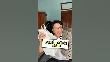 Mẹo lồng túi rác siêu nhanh, rất dễ dàng và tiết kiệm thời gian với những thùng to 👍 #phumeohay