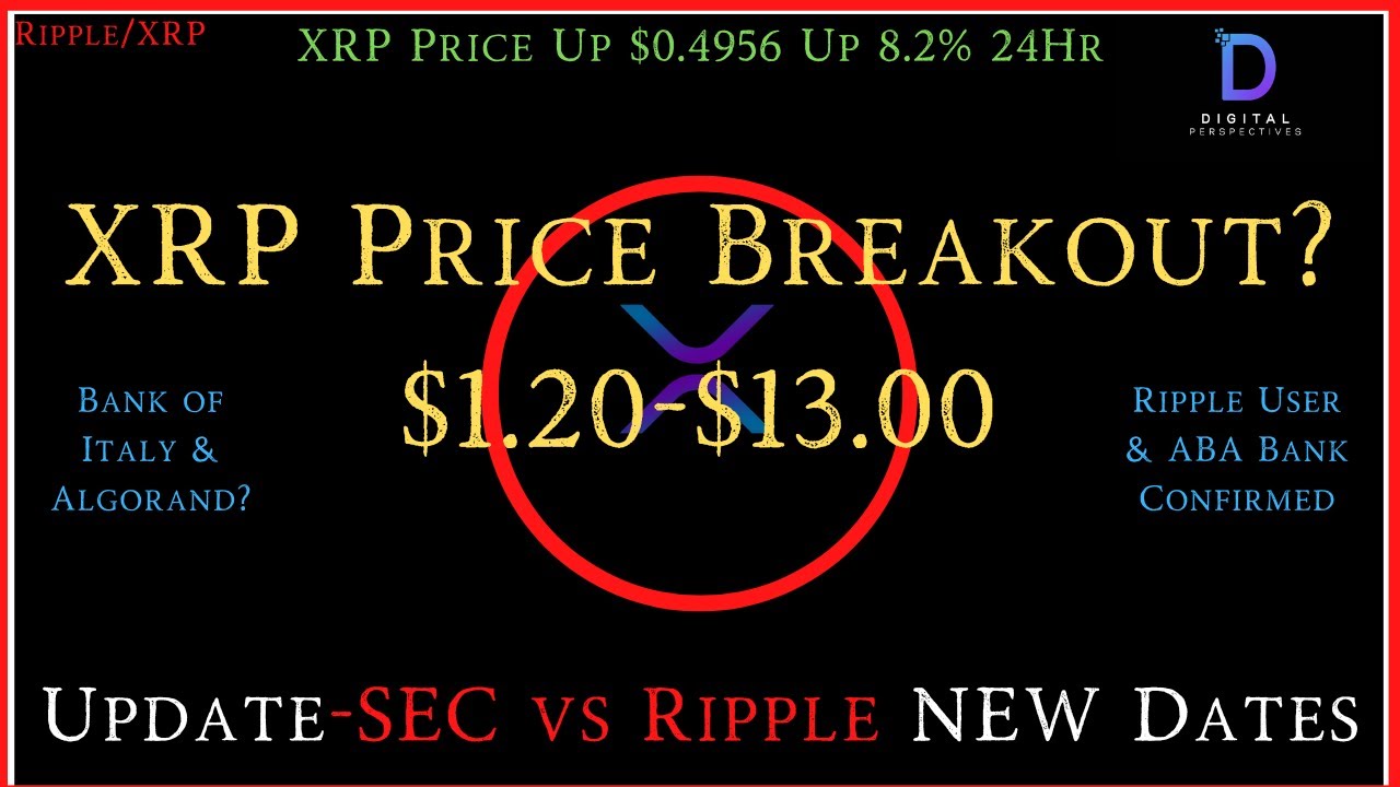 Ripple/XRP-Ripple User/ABA Bank, SECvsRipple Update-BGaringhouse/Stuart Alderoty,XRP Price $1.20-$13
