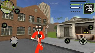 Santa Claus Stickman Rope Hero Gangstar Crime Simulator | Android/iOS | Gameplay | HD screenshot 4