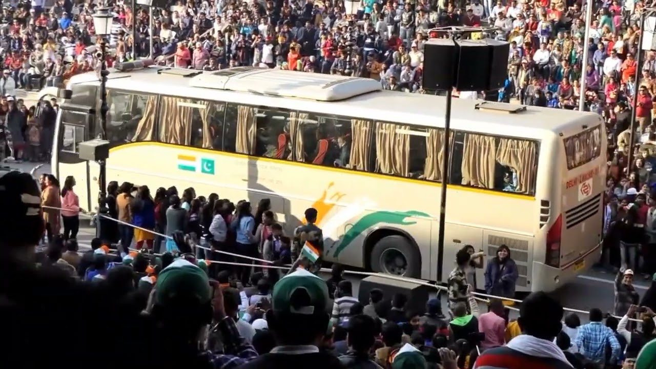 India Pakistan bus wagah border crossing live video
