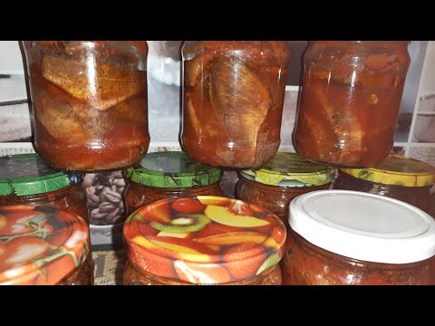 Консерва из карася в томатном соусе!!! Домашние консервы!!! Очень вкусно!!!