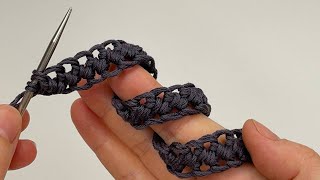 картинка: РОСКОШНЫЙ ШНУР 🔥 СПИЦАМИ!!! Красивый ажурный шнур спицами