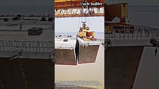 How They Align Concrete Bridge Pieces Perfectly #construction #engineering #machinery