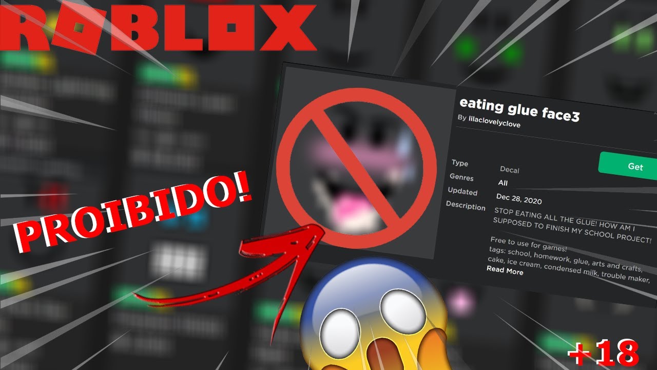 18] ISSO É ERRADO ROBLOX - ROSTO COMENDO COLA ( Eating Glue Face ) 