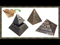 3 ides de pyramides en carton  art en carton bricolage