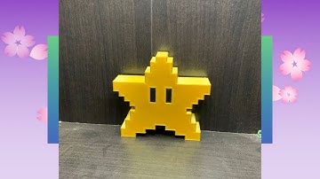 Retro Super Mario Star Tree Topper