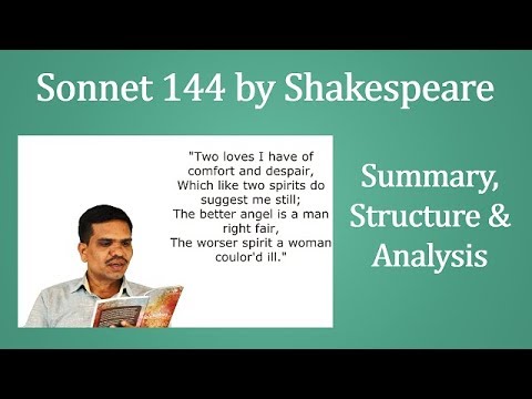 Sonnet 144 By Shakespeare Summary Structure Analysis Youtube