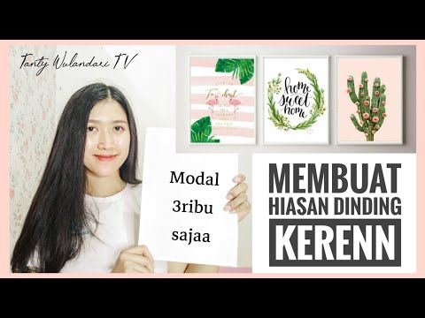 IDE KREATIF MEMBUAT HIASAN DINDING KAMAR SENDIRI - MODAL CUMA 3RB RUPIAH SAJAA - DIY Room Decor