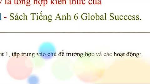 Tổng hợp kiến thức Unit 1: My New School - Sách Tiếng Anh 6 Global Success.