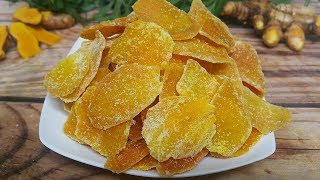 Cách làm Mứt Nghệ Vàng mật ong đường phèn cực tốt cho người bệnh Dạ Dày