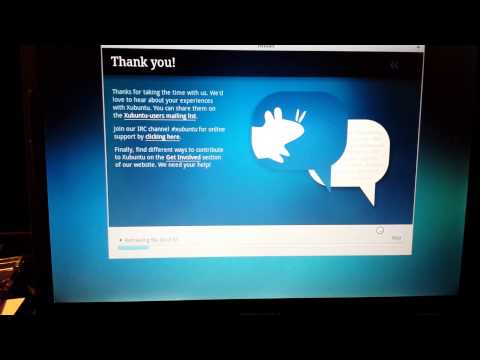 Demo install of Xubuntu 13.10 on old Windows XP laptop