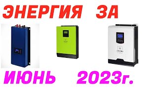 Солнечная электростанция 24 и 48 Вольт Потребление за 06 2023 г