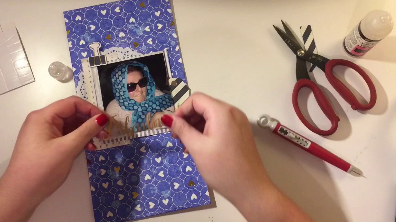 6x12 scrapbooking process video * Cosmo Cricket * Fabulous * November