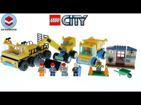 LEGO City 60391 Construction Trucks and Wrecking Ball Crane - LEGO Speed Build Review