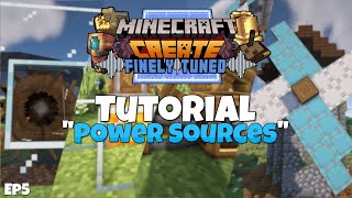Minecraft Create Mod 0.3.2 Tutorial - Power Sources Ep 5