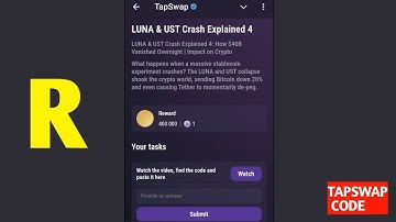 LUNA and UST Crash Explained 4 | Tapswap Video Code