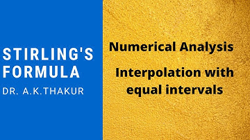 Numerical Method Stirling central difference formula