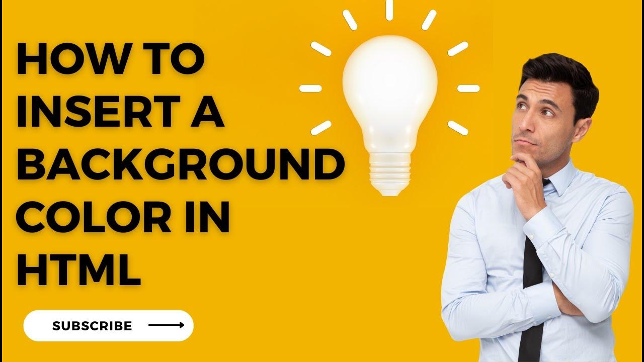 HOW TO INSERT ABACKGROUND COLOR IN HTML - YouTube
