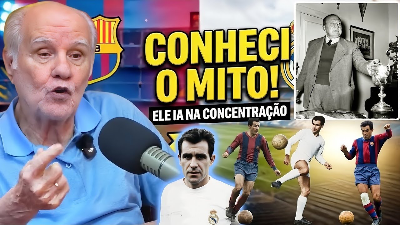 Ele conheceu o próprio Santiago Bernabéu! Ídolo de Barça e Real, Evaristo revela o que ninguém sabia