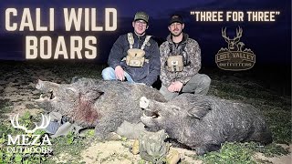 Wild Boar Hunting Before a California Storm! | Three for Three