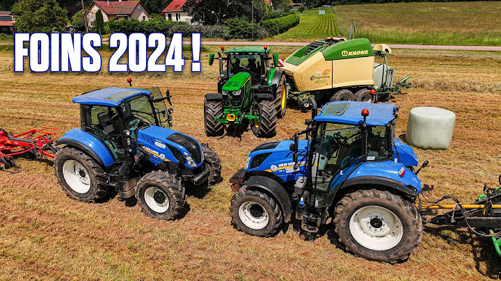 🍀 ENFIN les FOINS 2024 entre deux averses avec ZAC et ses 2 New Holland T5   ! 😎🔵