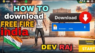 How to download🥳 free fire India🇮🇳 ffi fan made game  by dev Raj games easily 🥵old training,old ffi😃