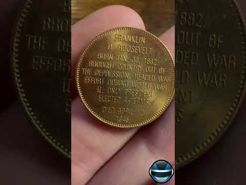 Franklin D. Roosevelt President Hall Of Fame Commemorative Coin Medal Token #ebay #coin