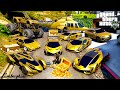 GTA 5 - Stealing Billionaire Lamborghini Golden Cars with Franklin! | (GTA V Real Life Cars #138)
