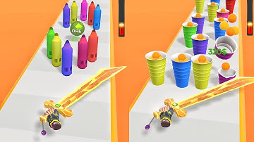 Sword Meltar game! Satisfying and relaxing ASMR slicing video