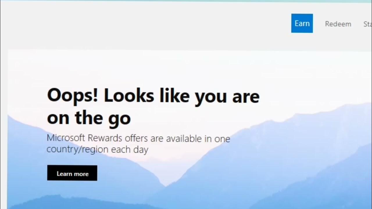 MICROSOFT REWARD Oops Looks Like You Are On The Go Problem Solved 100 microsoft-reward-oops-looks-like-you-are-on-the-go-problem-solved-100