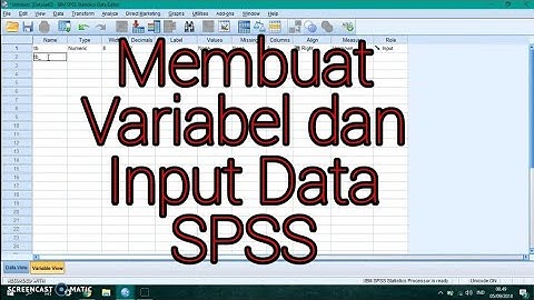 Tutorial SPSS - Cara Membuat Variabel dan Input Data ke SPSS
