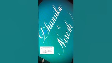 Copperplate calligraphy, tutorial: how I write your name #dhansika #niresh