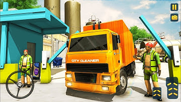 Garbage Dumper Truck Simulator - Road Garbage Truck Drive - Android Gameplay FHD
