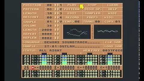 Demons soundtrack - Atari ST Noisetracker mod