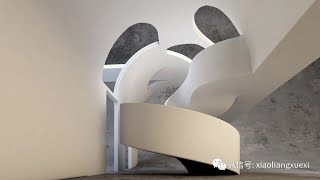 【3dsmax Model tutorial】3dsmax Making a Spiral staircase（Chinese taught）