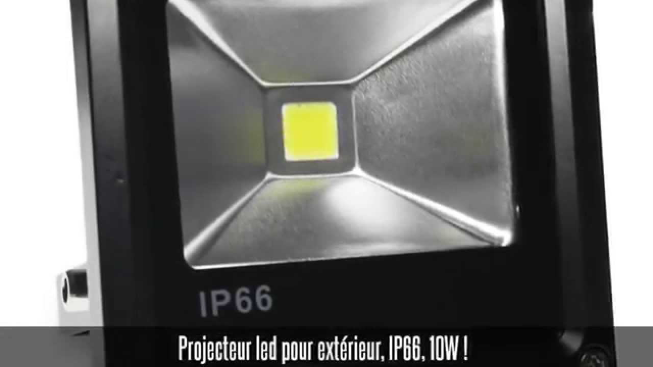 papasbox 10W Projecteur Led IP66 Spot Led Extérieur Blanc Froid 6500K Eclairage Extérieur LED 1000LM Spot LED Extérieur 10W pour Jardin Cour Garage Entrée