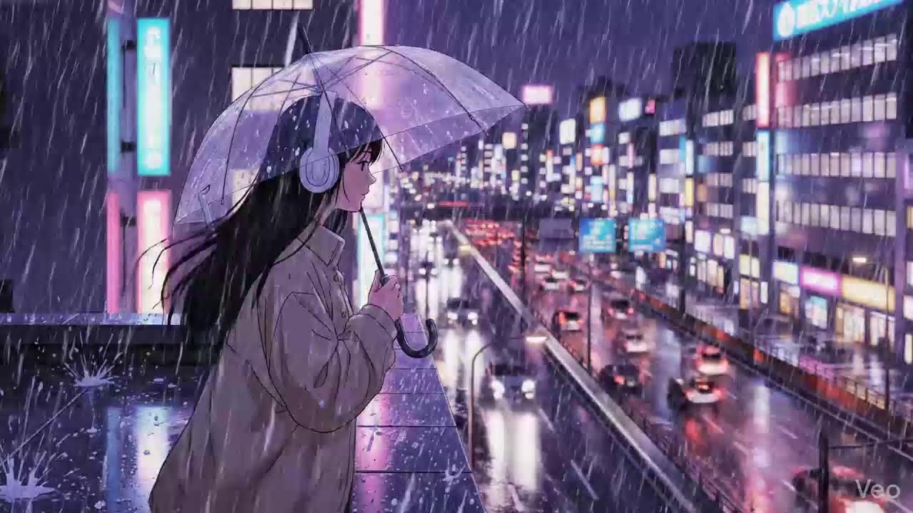 Neon City Rain 🌧️ Lofi Beats for Relaxing Nights