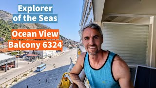 Explorer of the Seas Ocean View Balcony 6324 Room Tour | Royal Caribbean