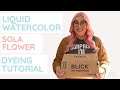 Using liquid watercolor to dye sola wood flowers | Product Testing