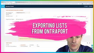 Exporting Lists from Ontraport