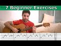 7 Beginner Fingerstyle Exercises (Riffs) - Guitar Lesson Tutorial w/ TAB | LickNRiff