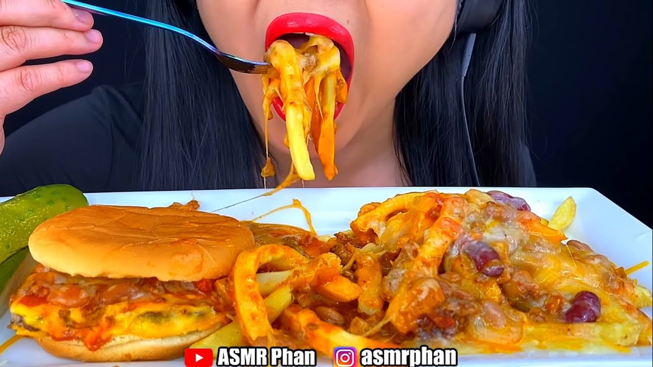 Chili Cheeseburger & Chili Cheese Fries Asmr Phan Only Bites YouTube