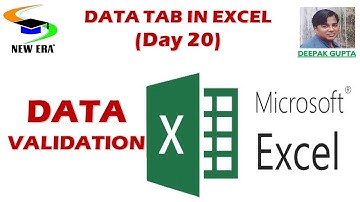Excel By Deepak Gupta Day-20|| DATA VALIDATION||