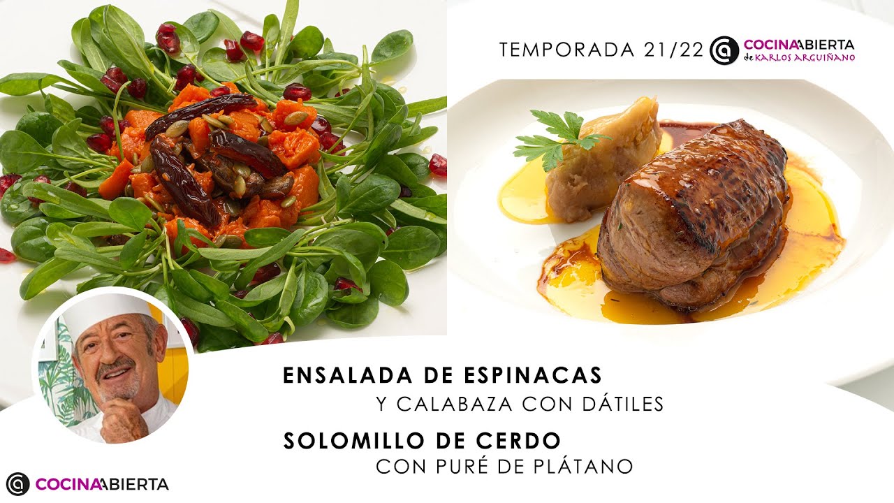 SOLOMILLO de CERDO en salsa y ENSALADA de espinacas 🥗🥩 Cocina Abierta de Karlos Arguiñano