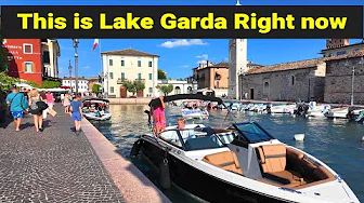 Walking Tour in Lazise, Lake Garda | 4K Italy Travel
