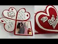 how to make card for scrapbook  /heart squash card