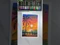 Beautiful Sunset Drawing | Easy Sunset Art for Beginners🌇#shorts #art#oilpasteldrawing